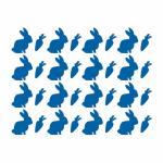 Трафарет Фон Кролики с морковками 12*16 см (TR-2)