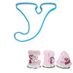Вырубка для пряников Буква У высотой 8 см (3D)