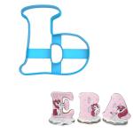 Вырубка для пряников Буква Ь высотой 8 см (3D)