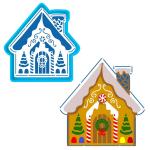 Домик вырубка с трафаретом 12*11,5 см (TR-2)