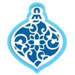 Елочная игрушка 4 вырубка с трафаретом 7,5*6,2 см (TR-2)