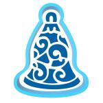 Елочная игрушка 5 вырубка с трафаретом 7*5,5 см (TR-2)