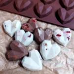 Форма для конфет силикон Сердечки Оригами 15 шт