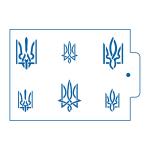 Герб Украины 3, 4,5 и 6 см трафарет для пряников (TR-2)