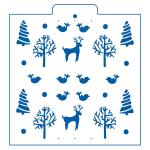 Новогодний 2 трафарет для торта 20*20 см (TR-4)