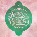 Happy Birthday трафарет для торта 15*16 см (TR-4)