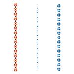 Вышиванка двухцветная трафарет для пряника ширина 2 см (TR-2)