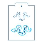 Змея вырубка с трафаретом 10*5 см (TR-2)