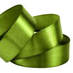 Стрічка атласна 2,5 см Зелений лист 23 м (138)