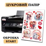 Сахарная картинка А4 индивидуальный макет Start