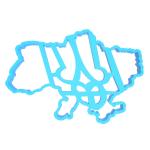 Вырубка для пряников Карта Украины с гербом 8*12 см (3D)