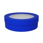Круглая коробка для зефира 21*6 см Синяя (13)