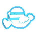 Вырубка для пряников Птичка с сердцем 6,5*10 cм (3D)