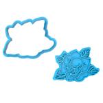 Роза вырубка с оттиском для пряников 6*8 см (3D)