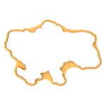 Торт-Карта Украины вырубка для коржа 18,8*28 см (3D)