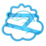 Вырубка для пряников Солнышко за тучкой 8*9 см (3D)