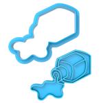 Вырубка с оттиском для пряников Лак для ногтей 5,4*6,5 см (3D)