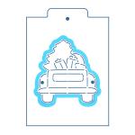 Новогодний грузовик вырубка с трафаретом 11*11,3 см (TR-2)