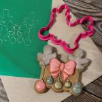 Роги оленя вирубка з трафаретом 9*9,3 см (TR-2)