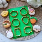 Великодній 6 шт вирубок з трафаретом 4,8 см (TR-2)