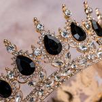 Декор для торта Корона 12 см золотистая с черным