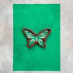 Бабочка вырубка с трафаретом 5,4*8 см (TR-2)