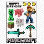 Майнкрафт Minecraft вафельная картинка
