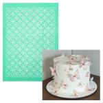 Мереживо Квіти трафарет для торта 25*17 см (TR-4)