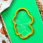 Грибочок вирубка з трафаретом 10,5*7 см (TR-2)