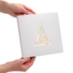 Упаковка із золотим тисненням 200*200*35 мм Ялинка ВТП