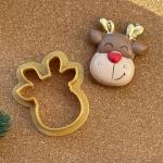 Олень міні вирубка для пряників 4 см (3D)