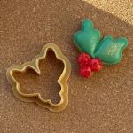 Омела міні вирубка для пряників 3,5 см (3D)