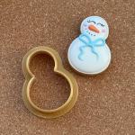 Сніговик міні вирубка для пряників 3,7 см (3D)