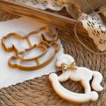 Конячка-гойдалка вирубка для пряників 11*9 см (3D)