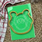 Підкова та Санта вирубка з трафаретом 13*13,7 см (TR-2)