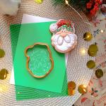 Санта вырубка с трафаретом 9*7 см (TR-2)