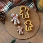 Пряникові чоловічки міні вирубки для пряників 5,5 і 4 см 2 шт (3D)