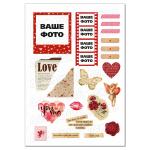 Наклейки Історія Кохання red heart індивідуальні (N)