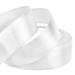 Стрічка атласна 2,5 см Біла №01 23 м (58-1220)