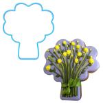 Вырубка для пряников Букет 10*9 см (3D)