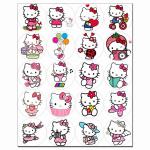 Капкейки-5 см Hello Kitty 1 вафельна картинка