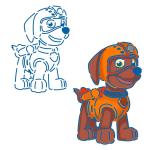 Трафарет Щенячий патруль Зума 12*8 см (TR-2)