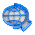 Вырубка для пряников Глобус 8*7 см (3D)