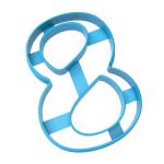 Вырубка для пряников Цифра 8 высотой 9 см (3D)