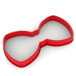 Вырубка для пряников Галстук-бабочка 5*10 см (3D)