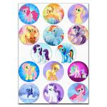 Капкейки-6 см My little Pony 1 вафельная картинка