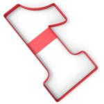 Вырубка для коржа Торт-цифра "1" 22*13 см (3D)