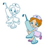 Трафарет Медсестра-2 11*7,5 см (TR-2)