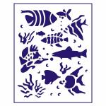 Трафарет Фон Рыбки 12,5*10 см (TR-2)