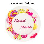 Наклейка Hand Made Карамелька лист 54 шт
